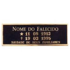Placa sem Foto com Friso Reto